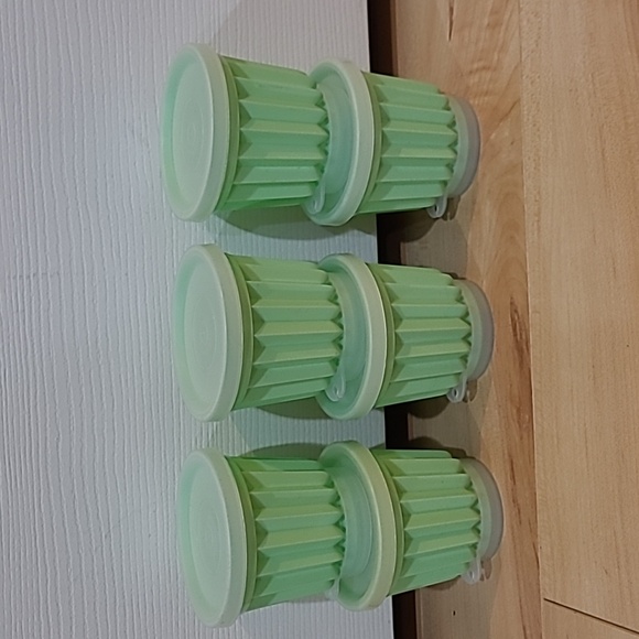 6 green vintage Tupperware Jello jell-ette pudding cups - Picture 1 of 3